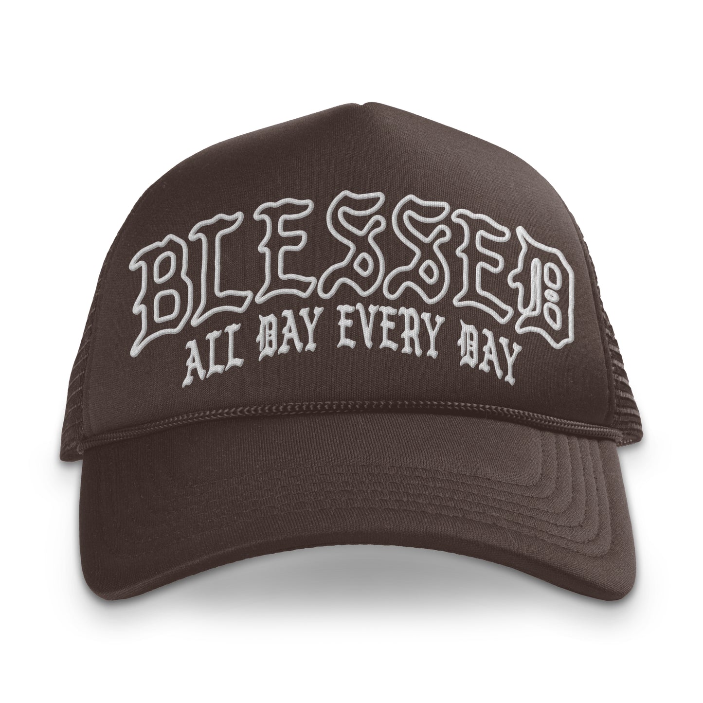 Blessed All Day Every Day Brown Trucker Hat | OIAL