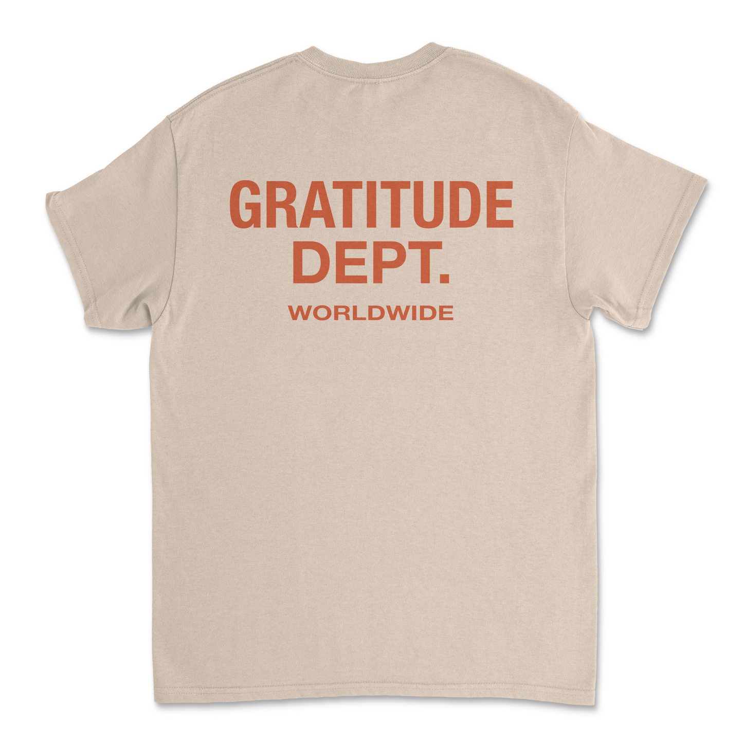 Gratitude Dept. Shirt - Sand/Orange