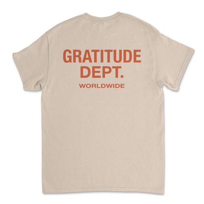 Gratitude Dept. Shirt - Sand/Orange