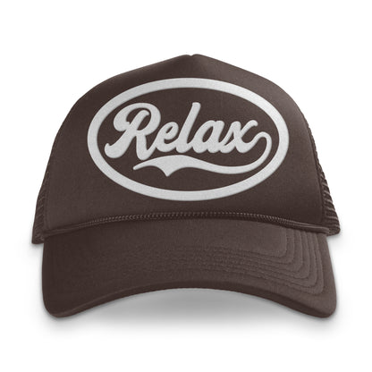 Relax Trucker Hat Brown | OIAL - Once In A Lifetime