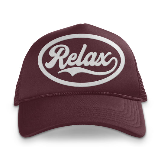 Relax Maroon Trucker Hat | OIAL