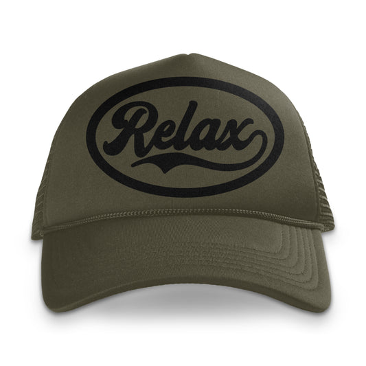 Relax Trucker Hat ArmyGreen/Black | OIAL - Once In A Lifetime